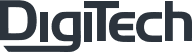 DigiTech logo in black font with extended g.