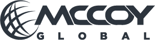 McCoy Global logo with globe to the left of the text.