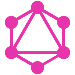 GraphQL logo representing graph node and edges in circular icon.