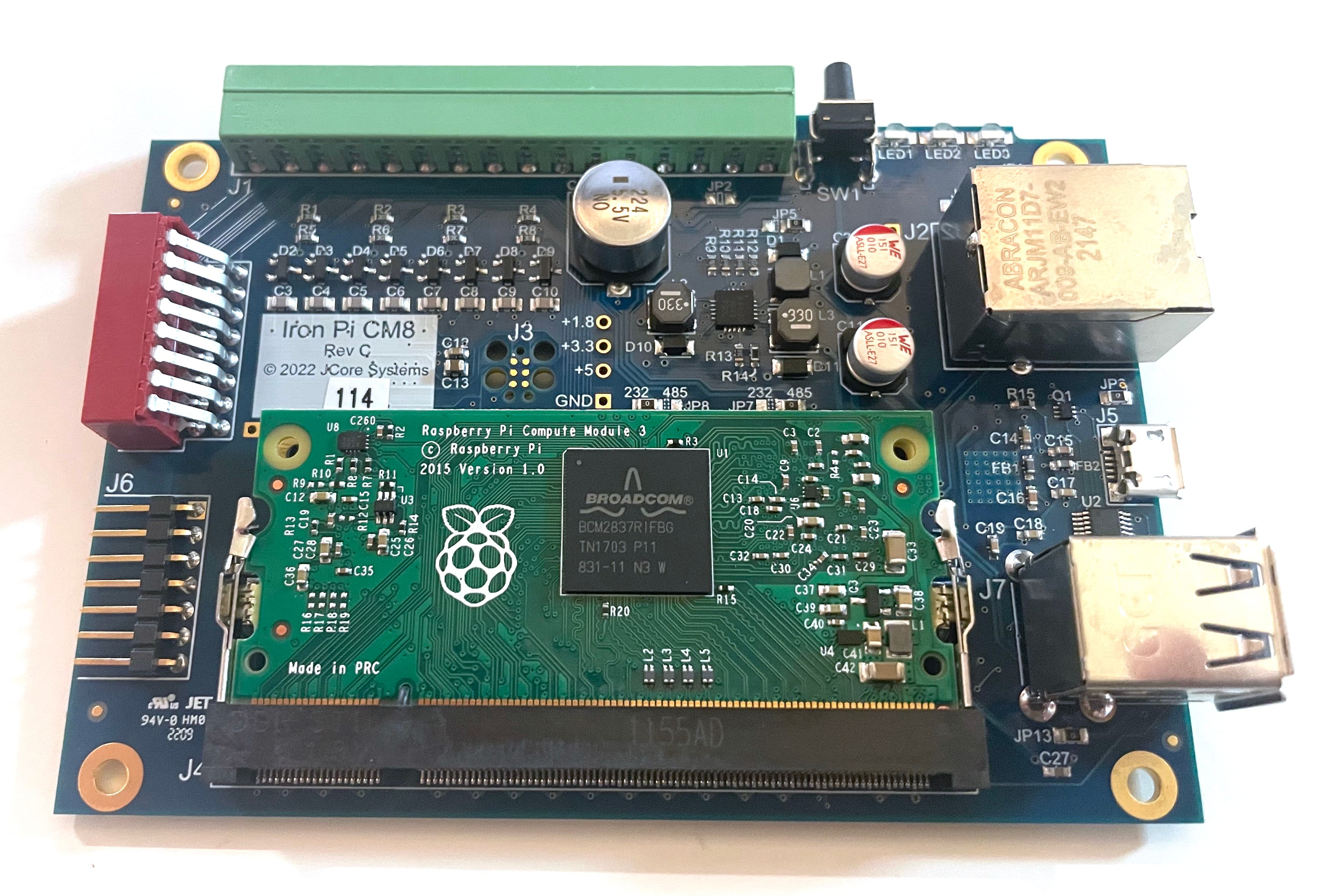 Overhead view of Iron Pi PCB Board