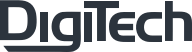 DigiTech logo in black font with extended g.
