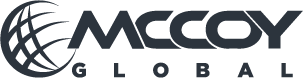 McCoy Global logo with globe to the left of the text.